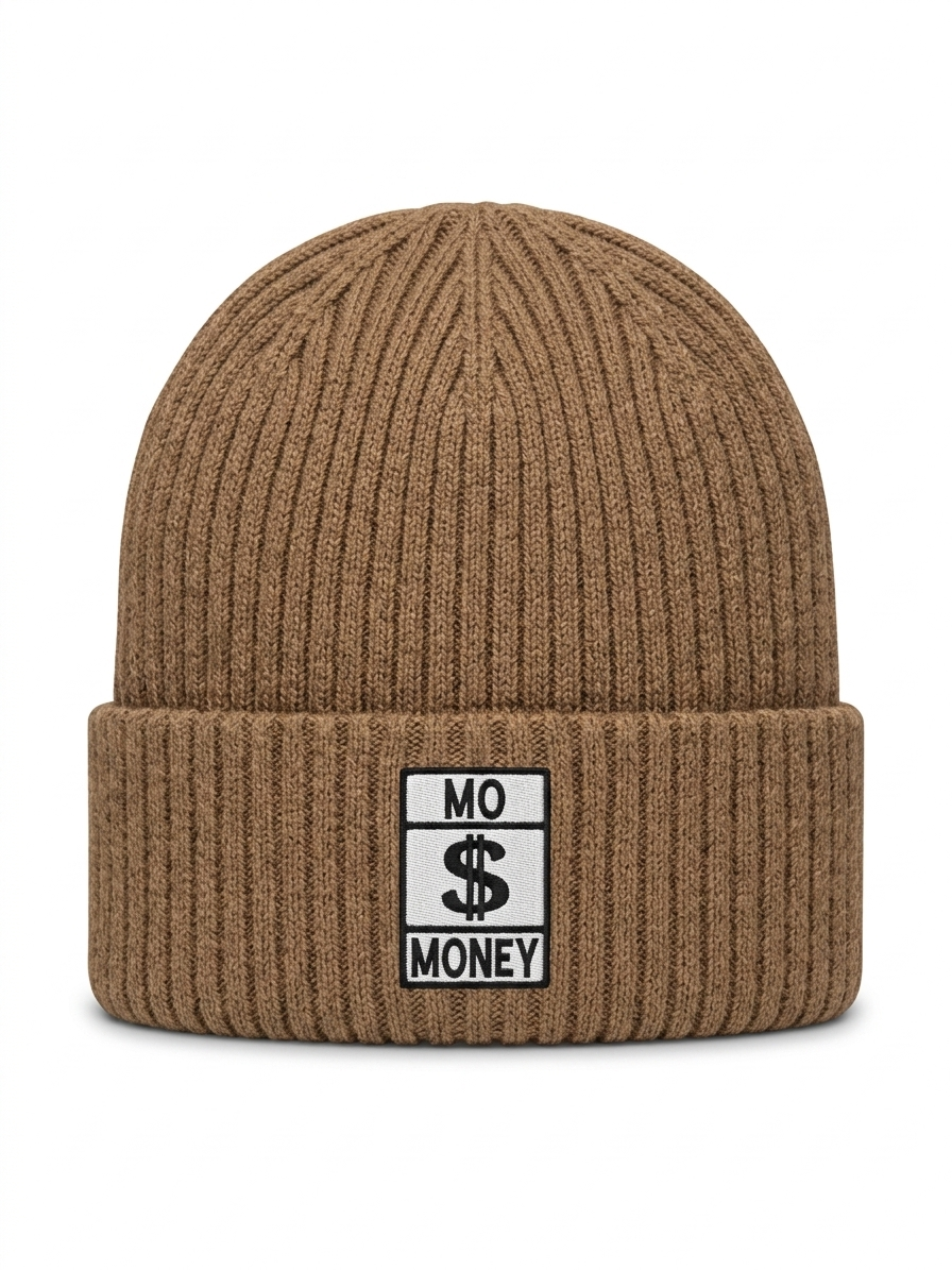 Brown core logo beanie