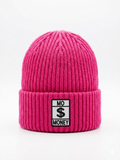 Hot pink core logo beanie