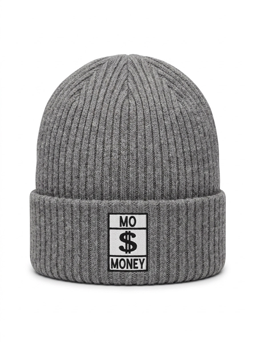 Gray core logo beanie