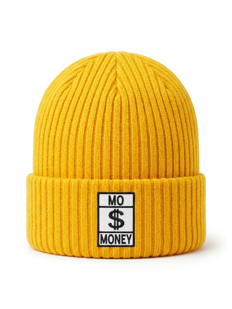 Yellow core logo beanie